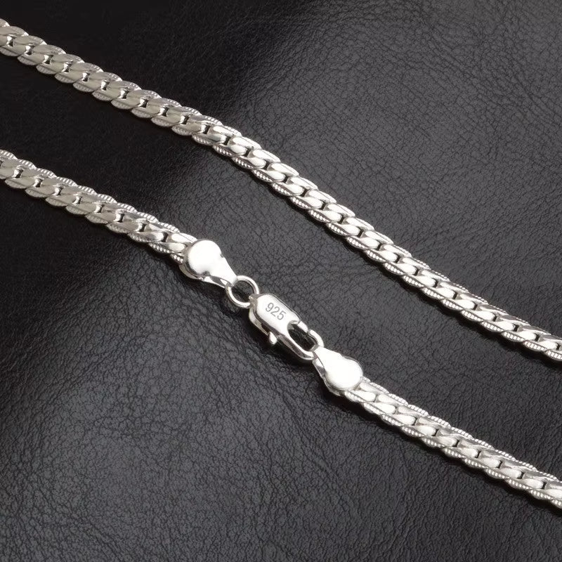 20-60Cm 925 Sterling Silver Luxury Brand Design Noble Necklace Chain for Woman Men Fashion Wedding Engagement Jewelry Gifts