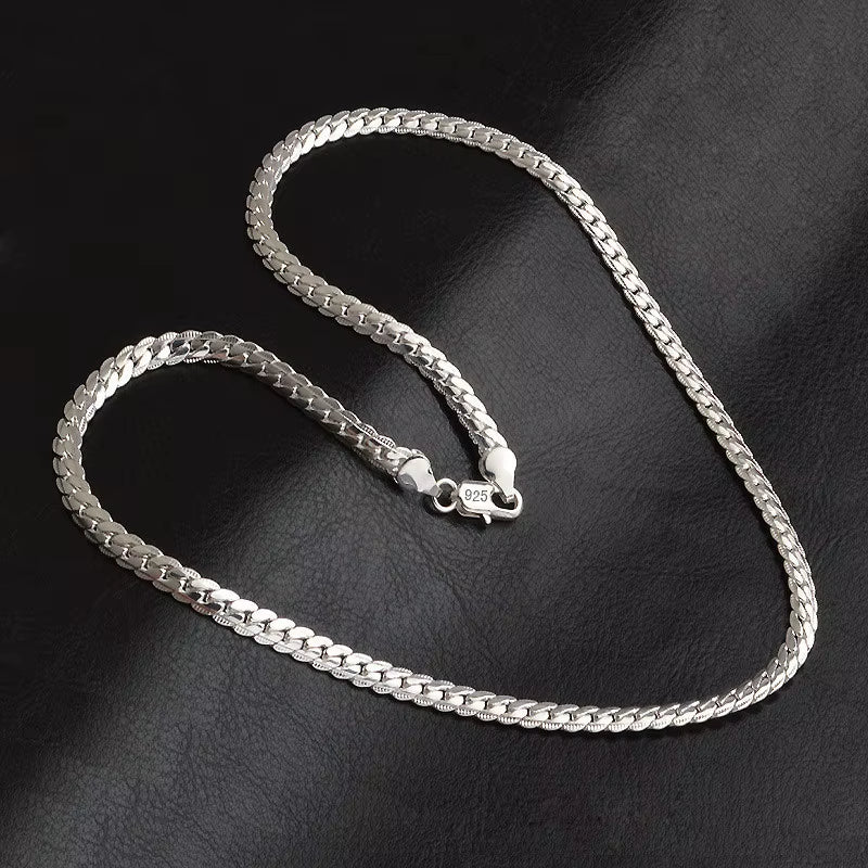 20-60Cm 925 Sterling Silver Luxury Brand Design Noble Necklace Chain for Woman Men Fashion Wedding Engagement Jewelry Gifts